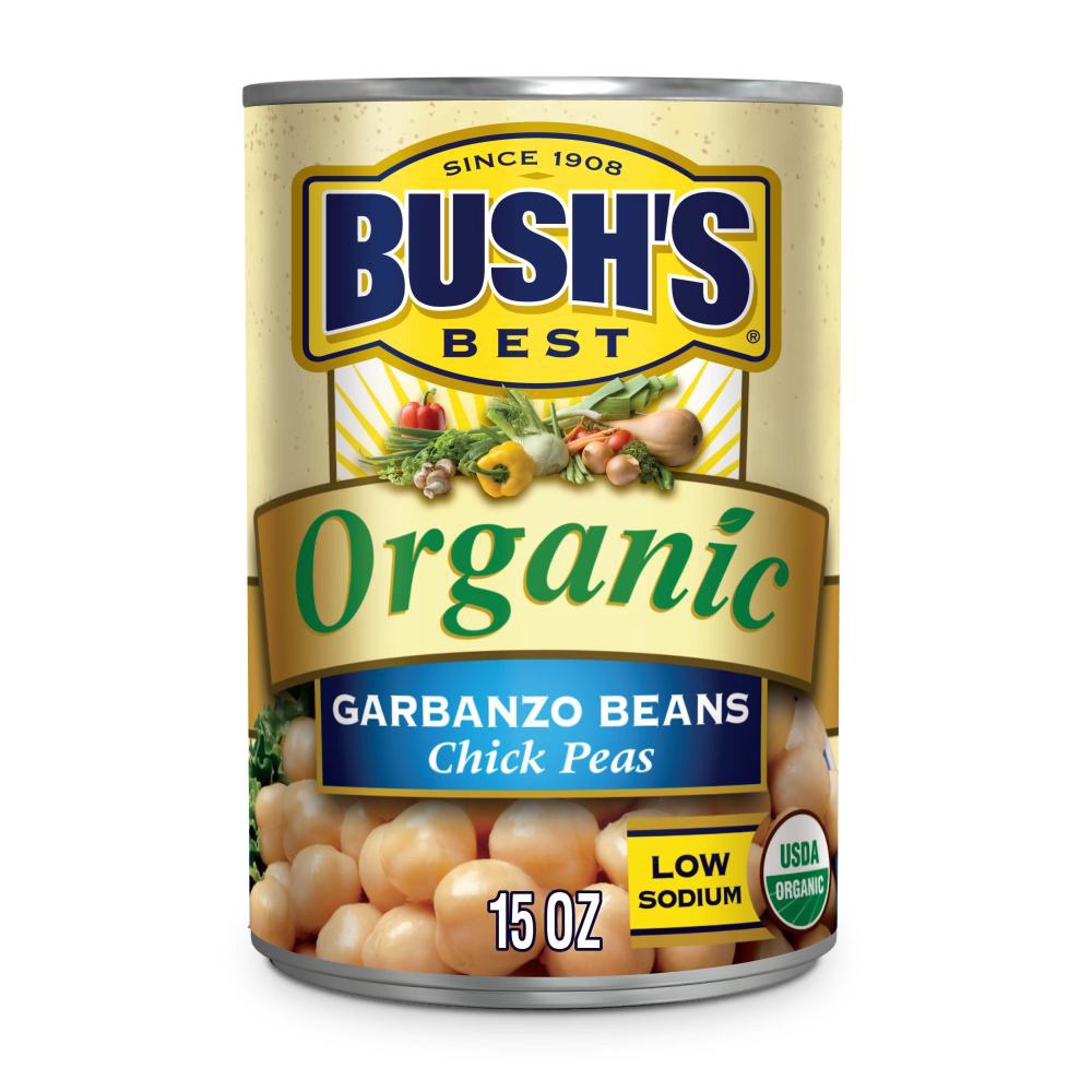 slide 1 of 1, Bush's Best Bush's Organic Garbanzo Beans 15 oz, 15 oz