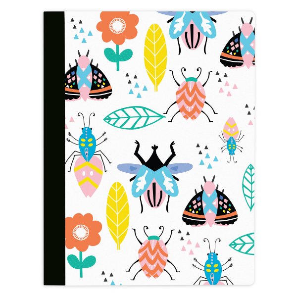 slide 1 of 1, Office Depot Brand Fashion Composition Notebook, 7-1/2'' X 9-3/4'', Wide Ruled, 160 Pages (80 Sheets), Insects, 80 ct