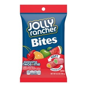 slide 1 of 1, Jolly Rancher Awesome Twosome Chews Watermelon Green Apple & Cherry Orange, 6.64 oz