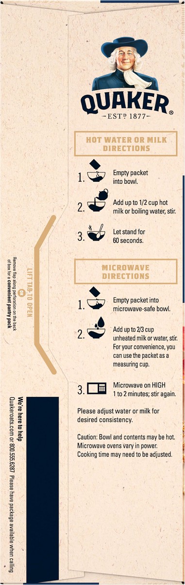 slide 3 of 6, Quaker Instant Oatmeal, Flavored Variety, 8 ct