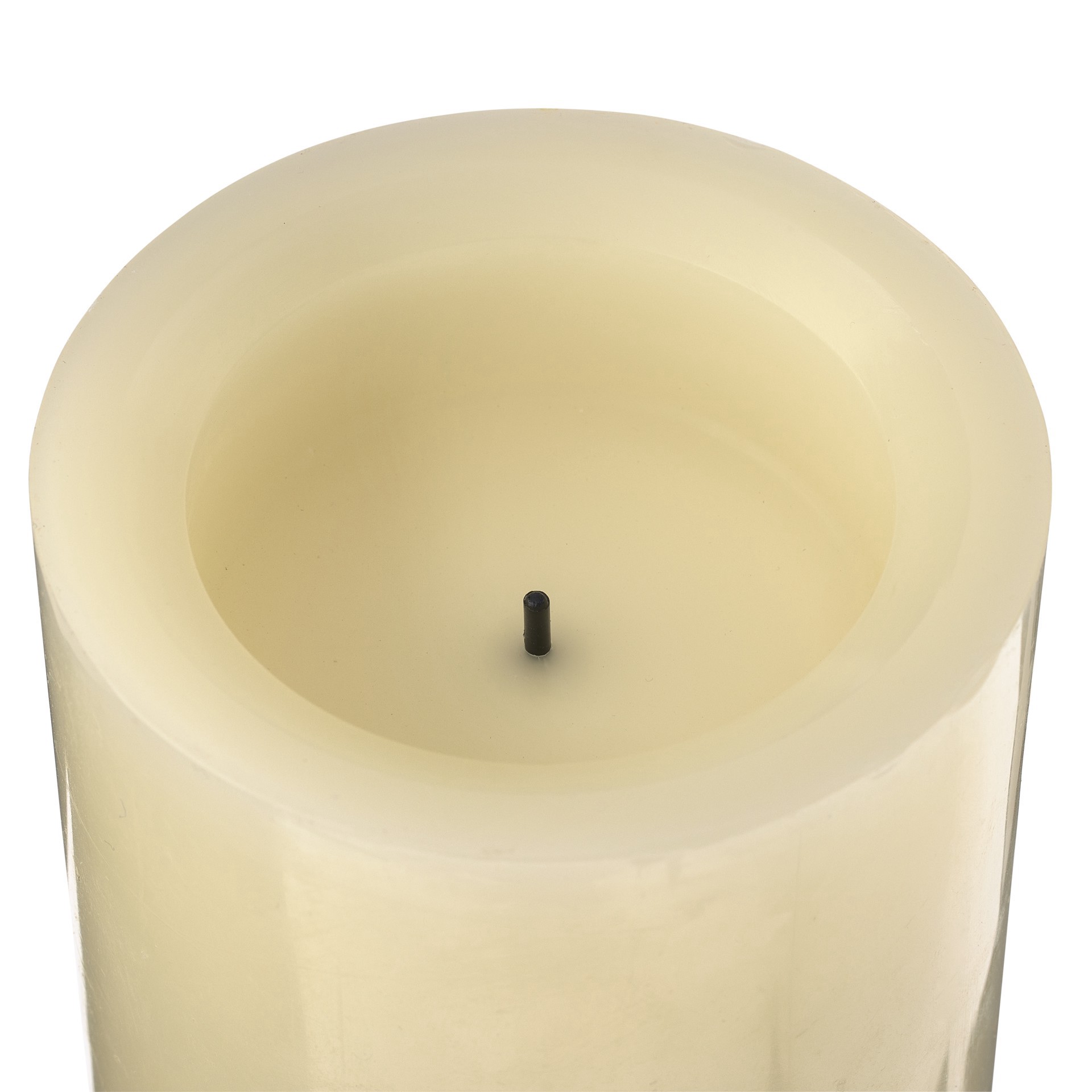 slide 2 of 4, 3" X 4" Cream Led Wax Pillar Candle By Ashland, 3 in x 4 in