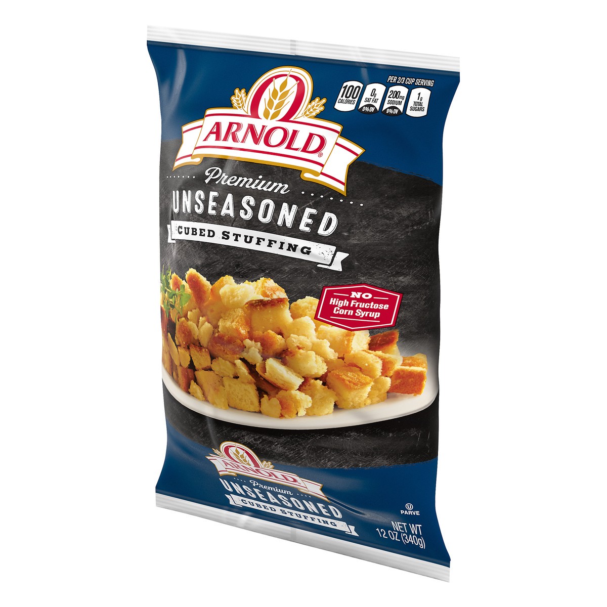 slide 2 of 7, Arnold Premium Unseasoned Plain Cubed Stuffing, 12 oz, Bread Crumbs, Bag, 12 oz