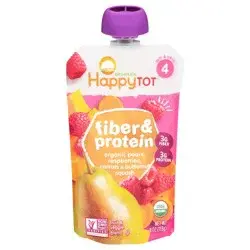 Happy Family HappyTot Fiber & Protein Pears Raspberries Butternut Squash & Carrots Baby Meals - 4oz
