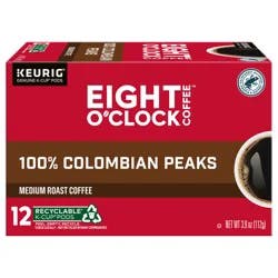 Eight O'Clock Coffee Eight O'Clock 100% Colombian Peaks Medium Roast Coffee 12 Count K-Cup Pods