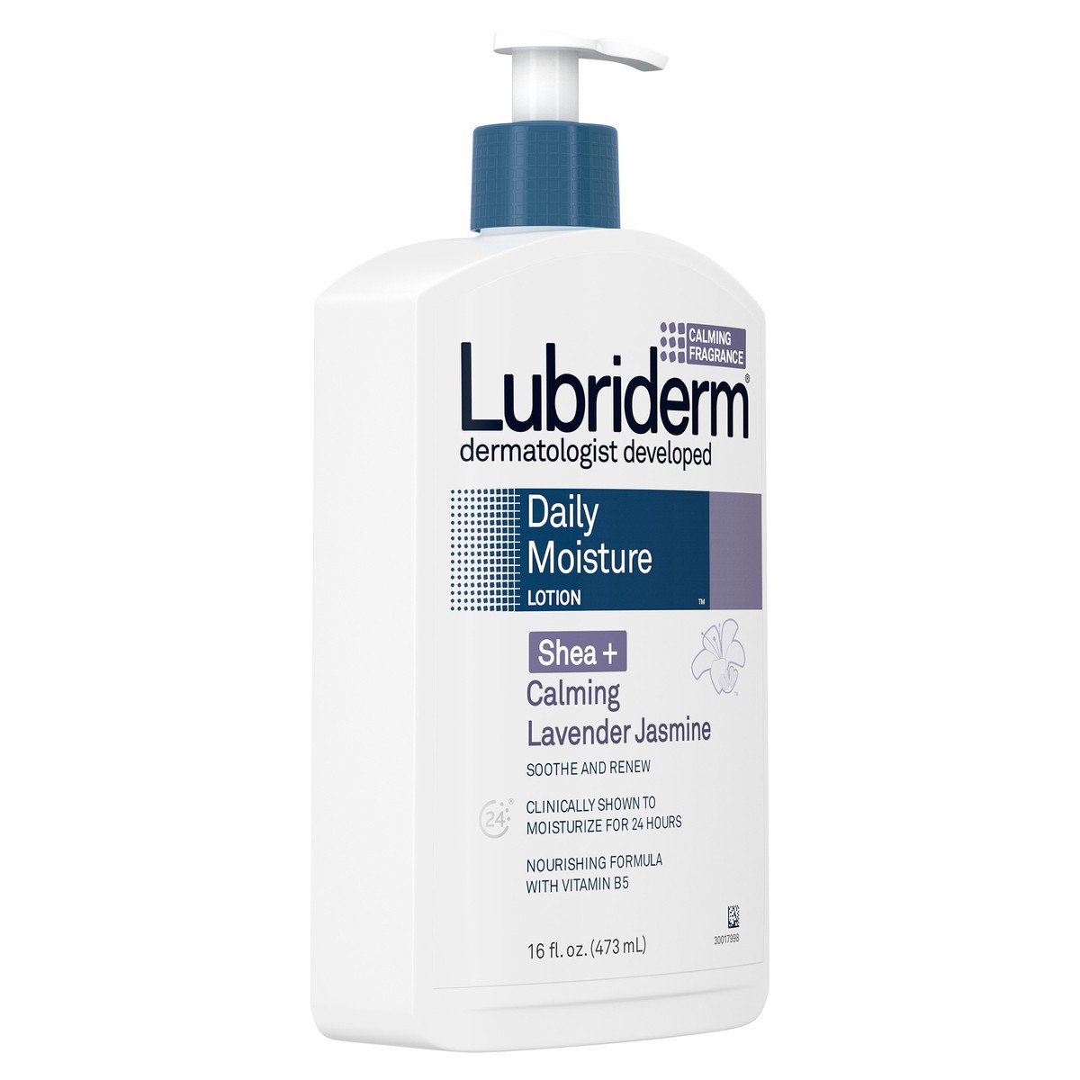 slide 9 of 11, Lubriderm Daily Moisture Lotion for Dry Skin, Enriched with Nourishing Shea Butter, Pro-Vitamin B5, and Calming Lavender Jasmine Scent, For Healthy-Looking Skin, Non-Greasy, 16 fl. oz, 16 fl oz