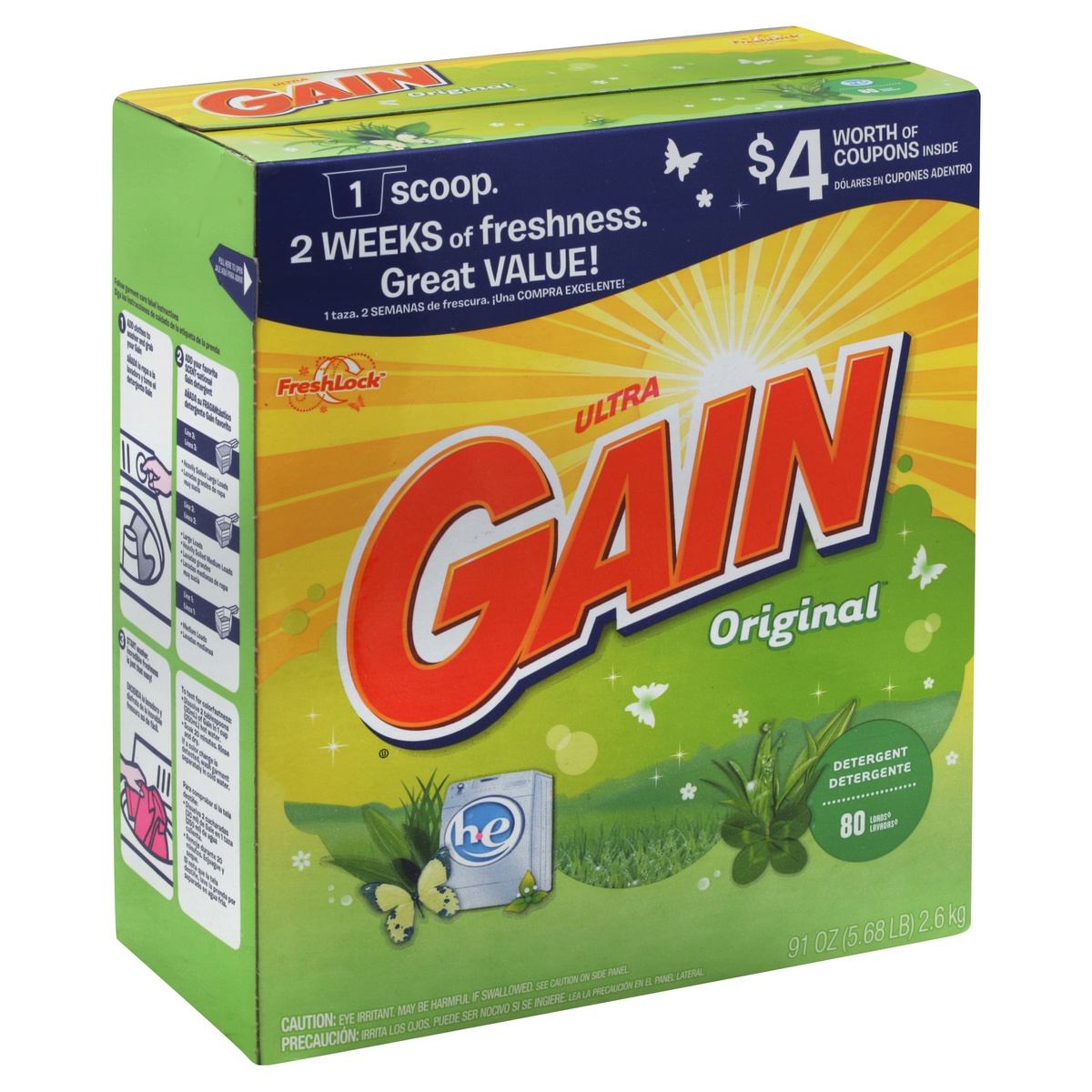 slide 1 of 1, Gain Detergent , 91 oz