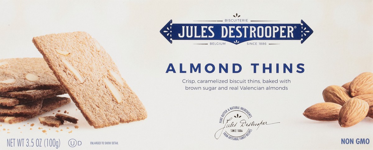 slide 5 of 9, Jules Destrooper Almond Thins, 3.5 oz