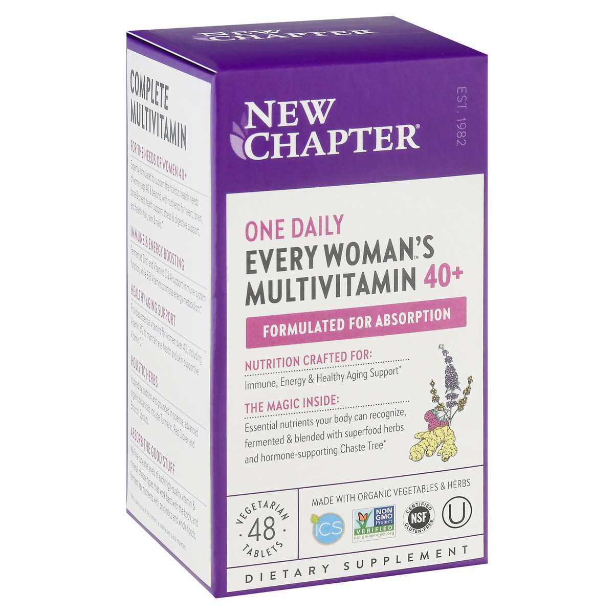 slide 5 of 9, New Chapter Every Woman's One Daily 40+ Multivitamin, 48 ct