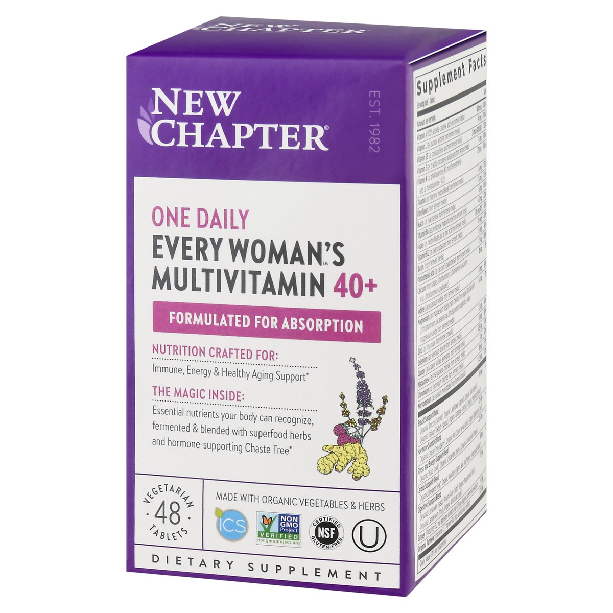 slide 7 of 9, New Chapter Every Woman's One Daily 40+ Multivitamin, 48 ct