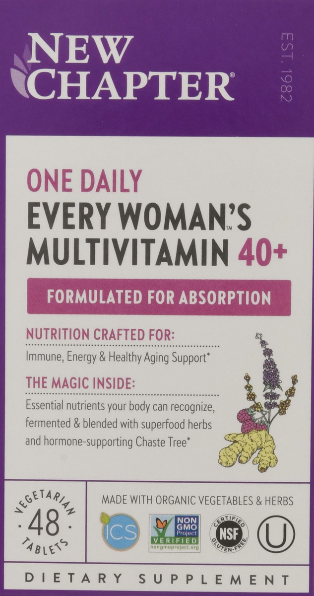 slide 4 of 9, New Chapter Every Woman's One Daily 40+ Multivitamin, 48 ct