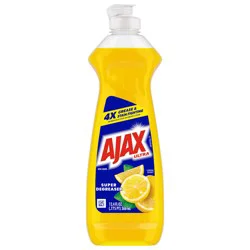 Ajax Ultra Liquid Dish Soap Lemon Scent, Super Degreaser, 12.4 Oz. Bottle