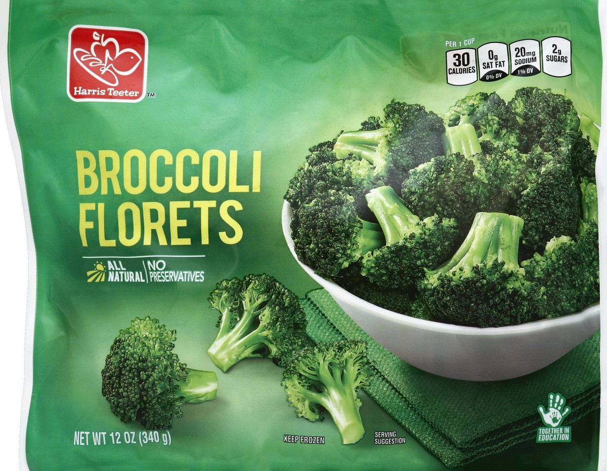 slide 3 of 3, Harris Teeter Broccoli Florets, 12 oz