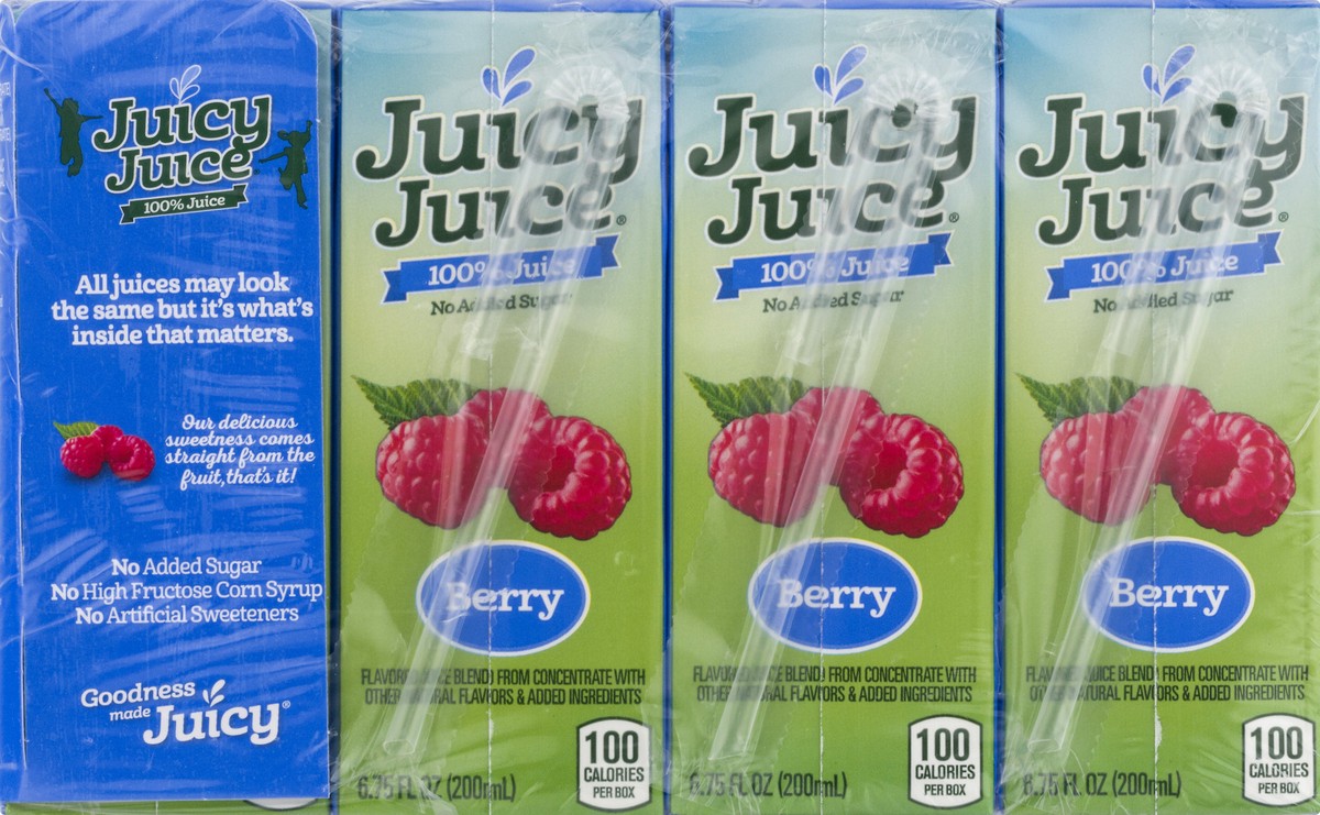 slide 5 of 9, Juicy Juice 100% Juice, Berry, 8 Count, 6.75 FL OZ Juice Boxes, 6.75 fl oz