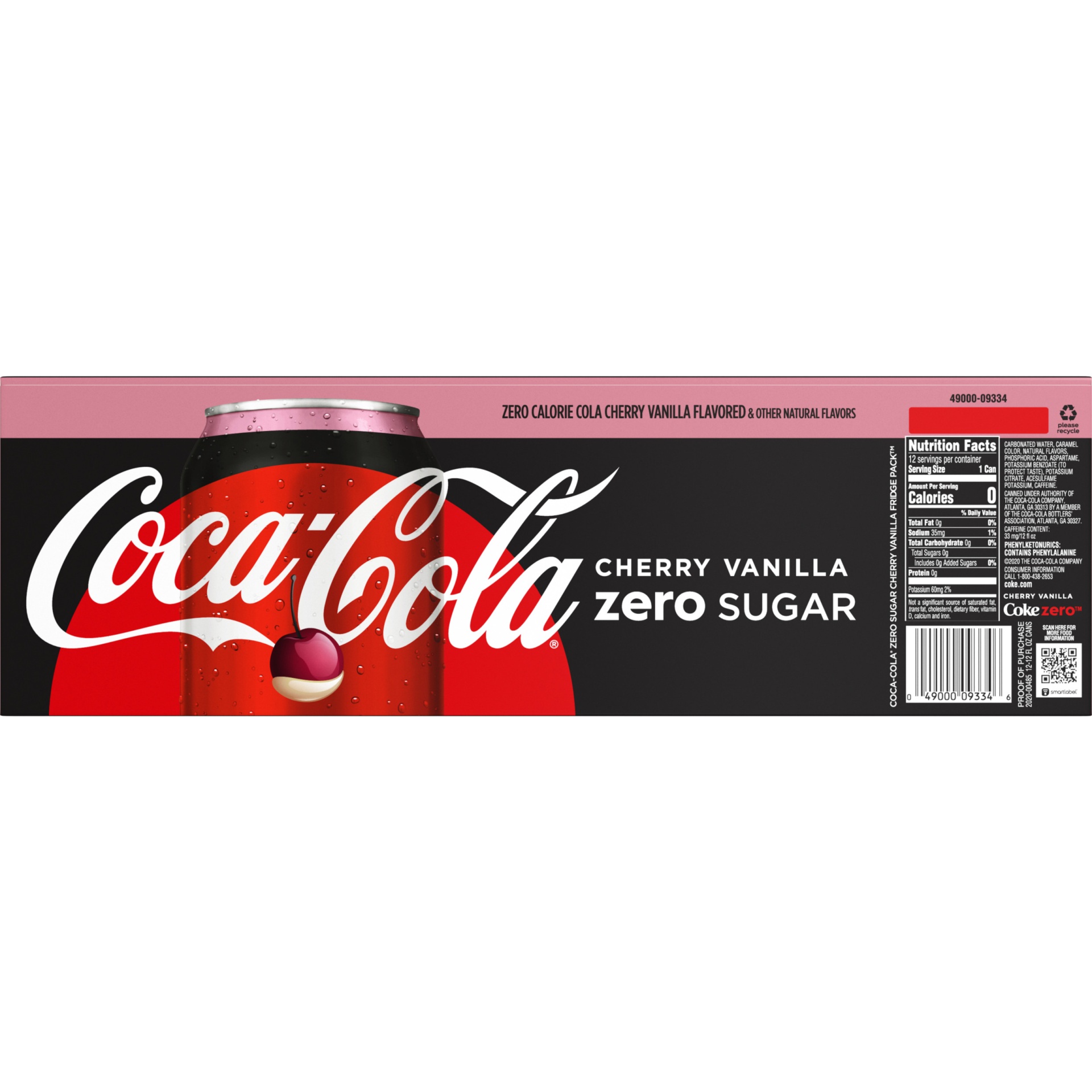 Coca-Cola Cherry Vanilla Zero 12 ct; 12 fl oz | Shipt