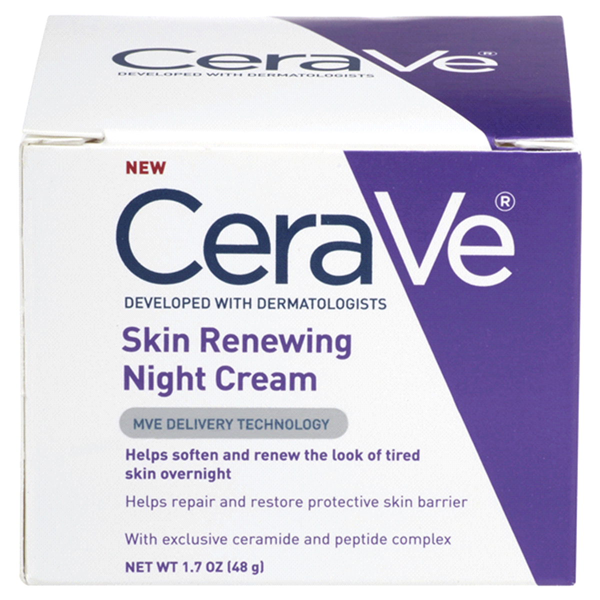 slide 1 of 1, CeraVe Skin Renewing Night Cream, 1.7 oz