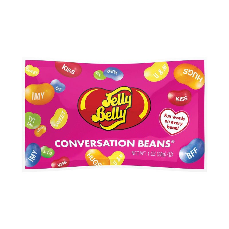 slide 1 of 8, Jelly Belly Valentine's Conversation Beans Pouch - 1oz, 1 oz