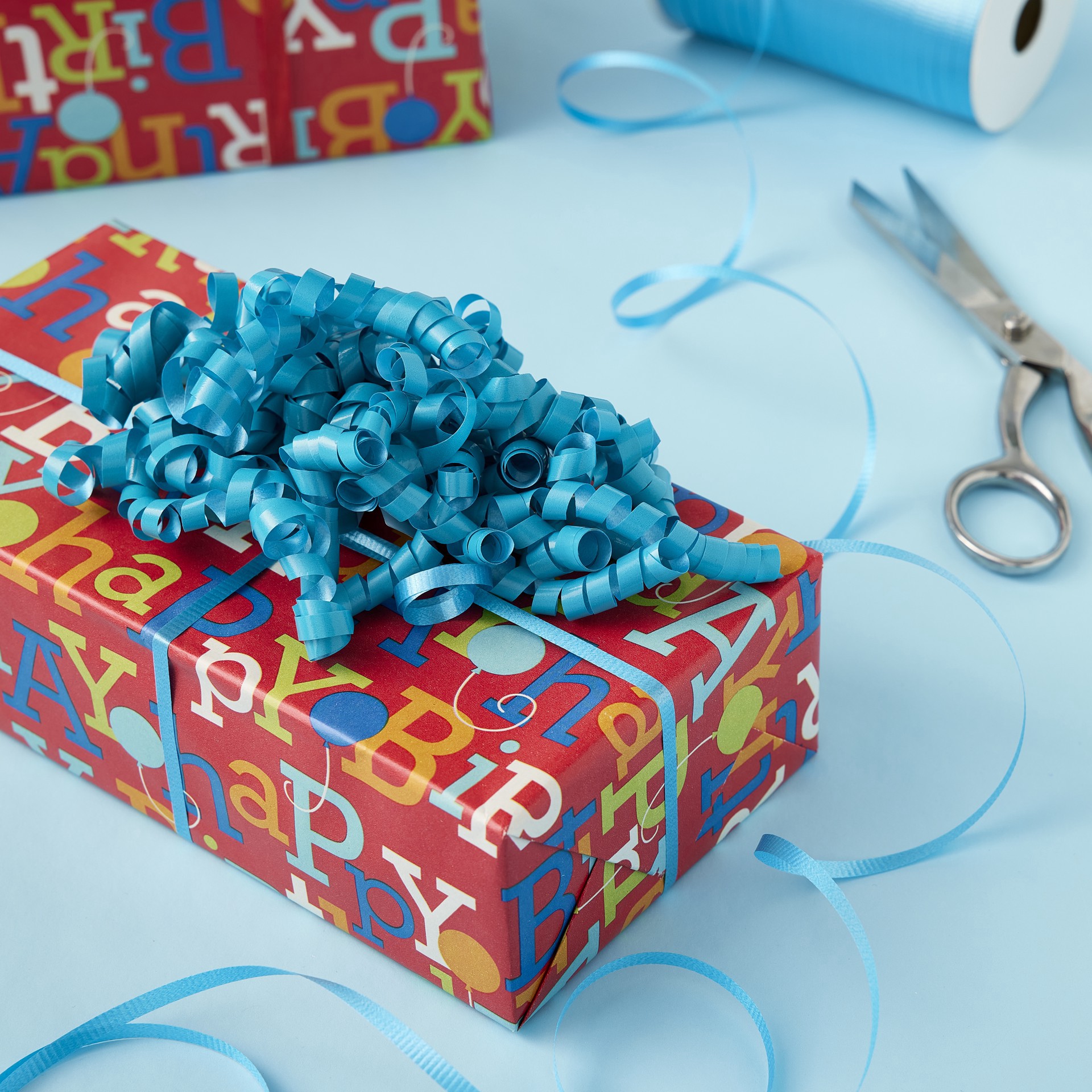 slide 3 of 3, Turquoise Lacquer Twisty Bows By Celebrate It, 0.25 in x 30 in