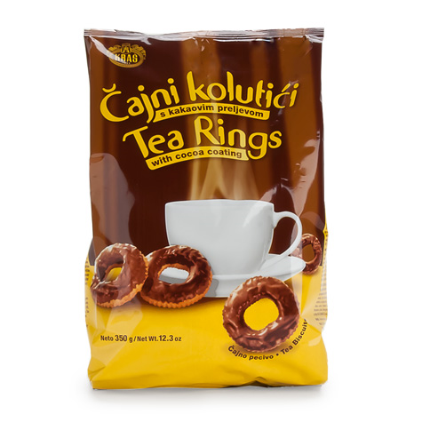 slide 1 of 1, Kraš Cajni Kolut Tea Bisc Choc Cover, 350 gram