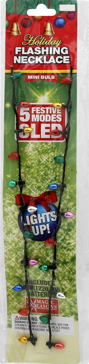 slide 1 of 10, Magic Seasons Mini Bulb Holiday Flashing Necklace 1 ea, 1 ct