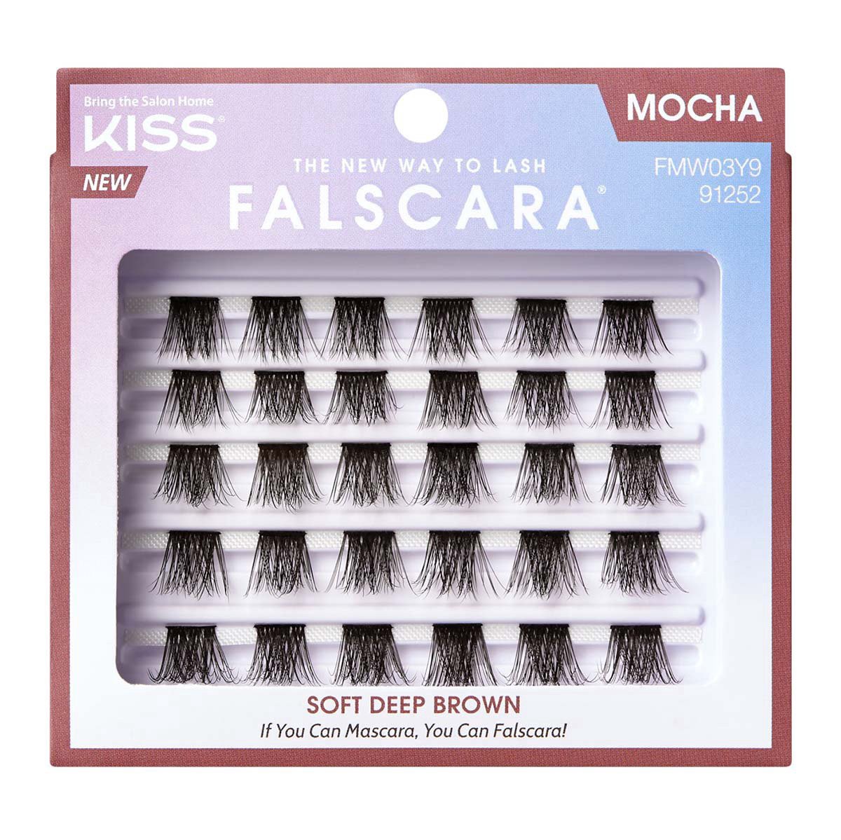 slide 1 of 1, KISS Falscara Mocha Multi Wisps, 1 ct
