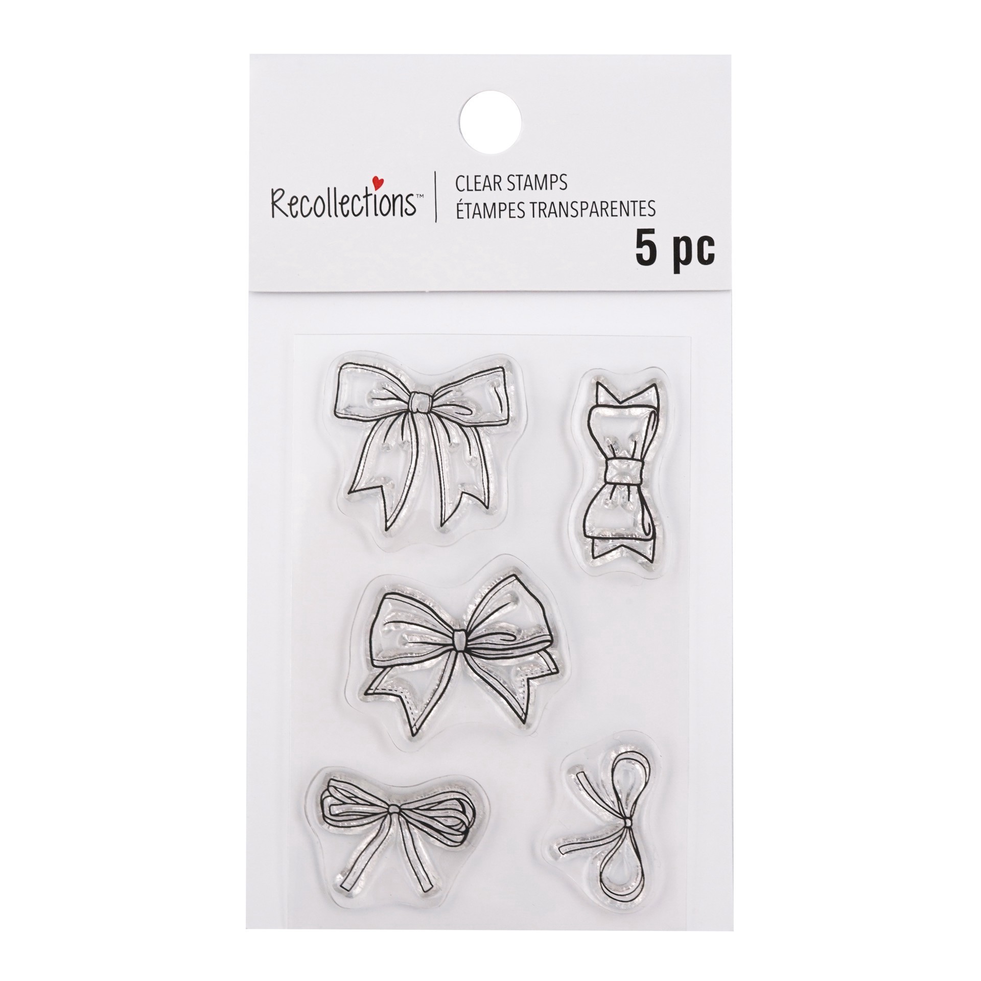 slide 3 of 3, Mini Bows Clear Stamp Set By Recollections, 2 in x 3 in