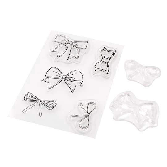 slide 1 of 3, Mini Bows Clear Stamp Set By Recollections, 2 in x 3 in
