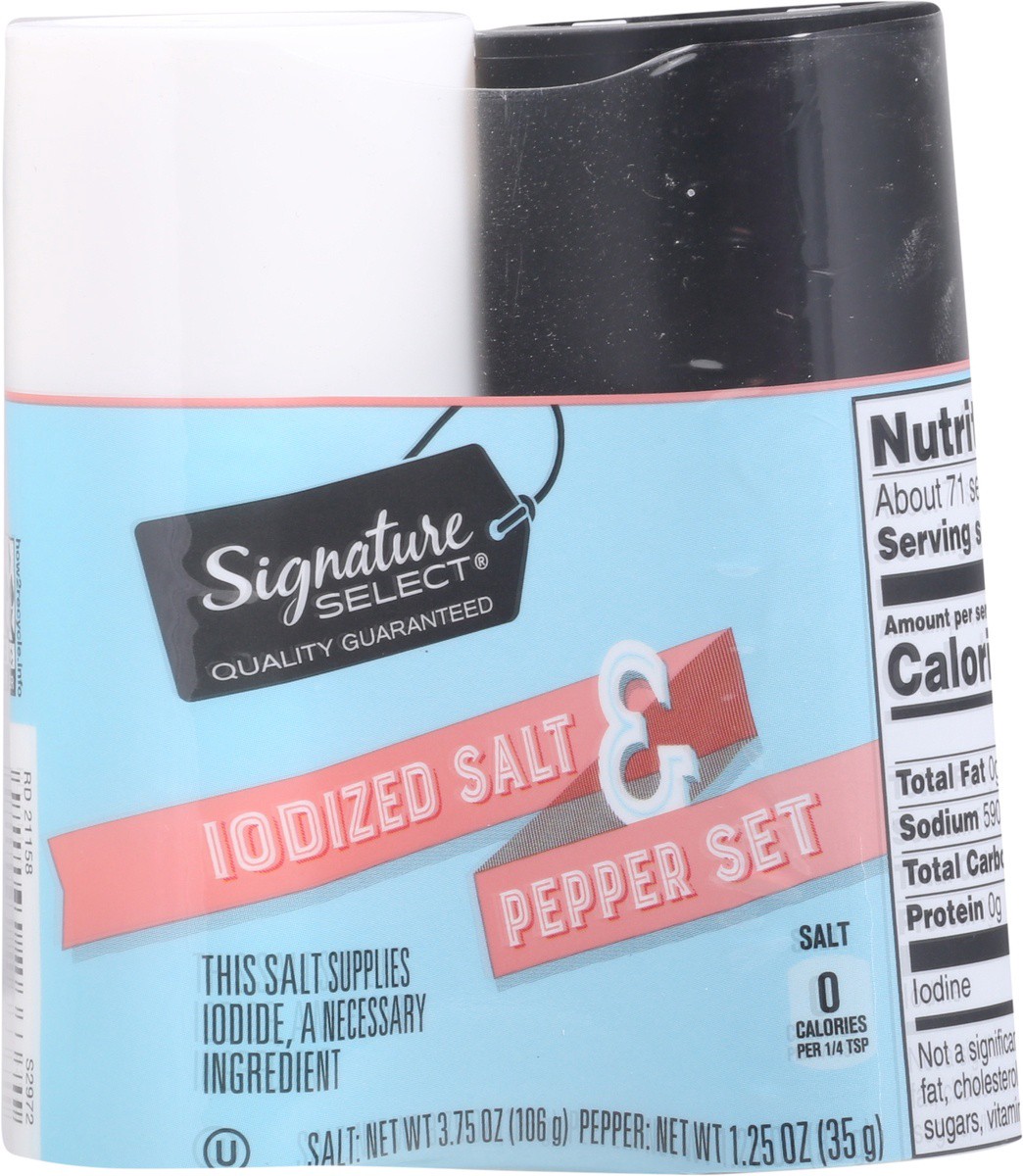 slide 6 of 9, Signature Kitchens Iodized Salt And Pepper Set, 5 oz