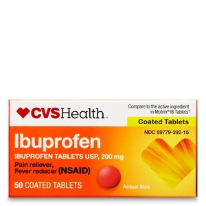 slide 1 of 1, CVS Health Ibuprofen Ib 200mg Coated Tablets, 50 ct