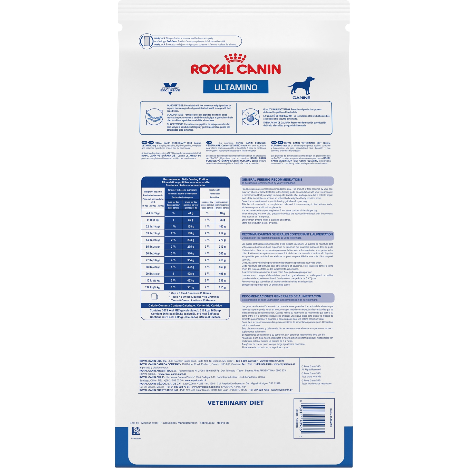 slide 6 of 9, Royal Canin Veterinary Diet Canine Ultamino Dry Dog Food, 8.8 lb