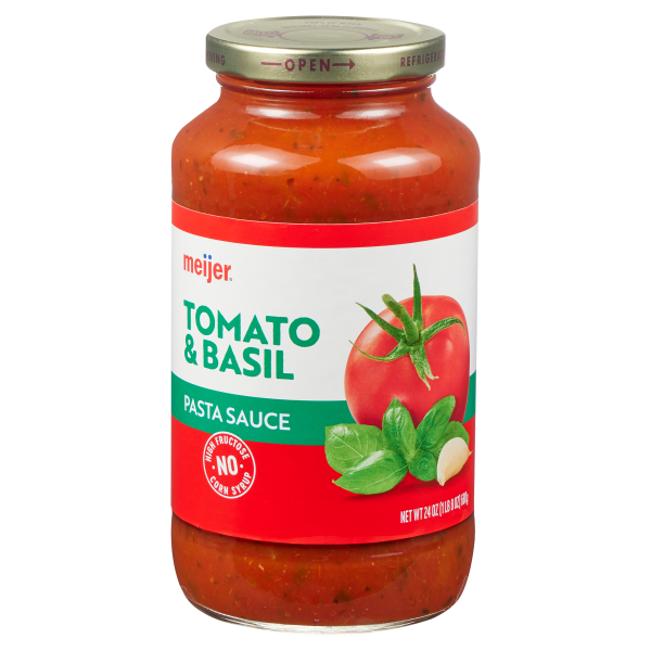 slide 8 of 17, Meijer Tomato Basil Pasta Sauce, 24 oz