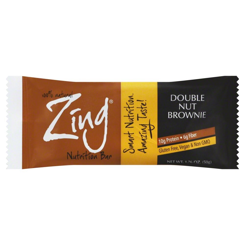 slide 1 of 6, Zing Double Nut Brownie Bars, 1.76 oz