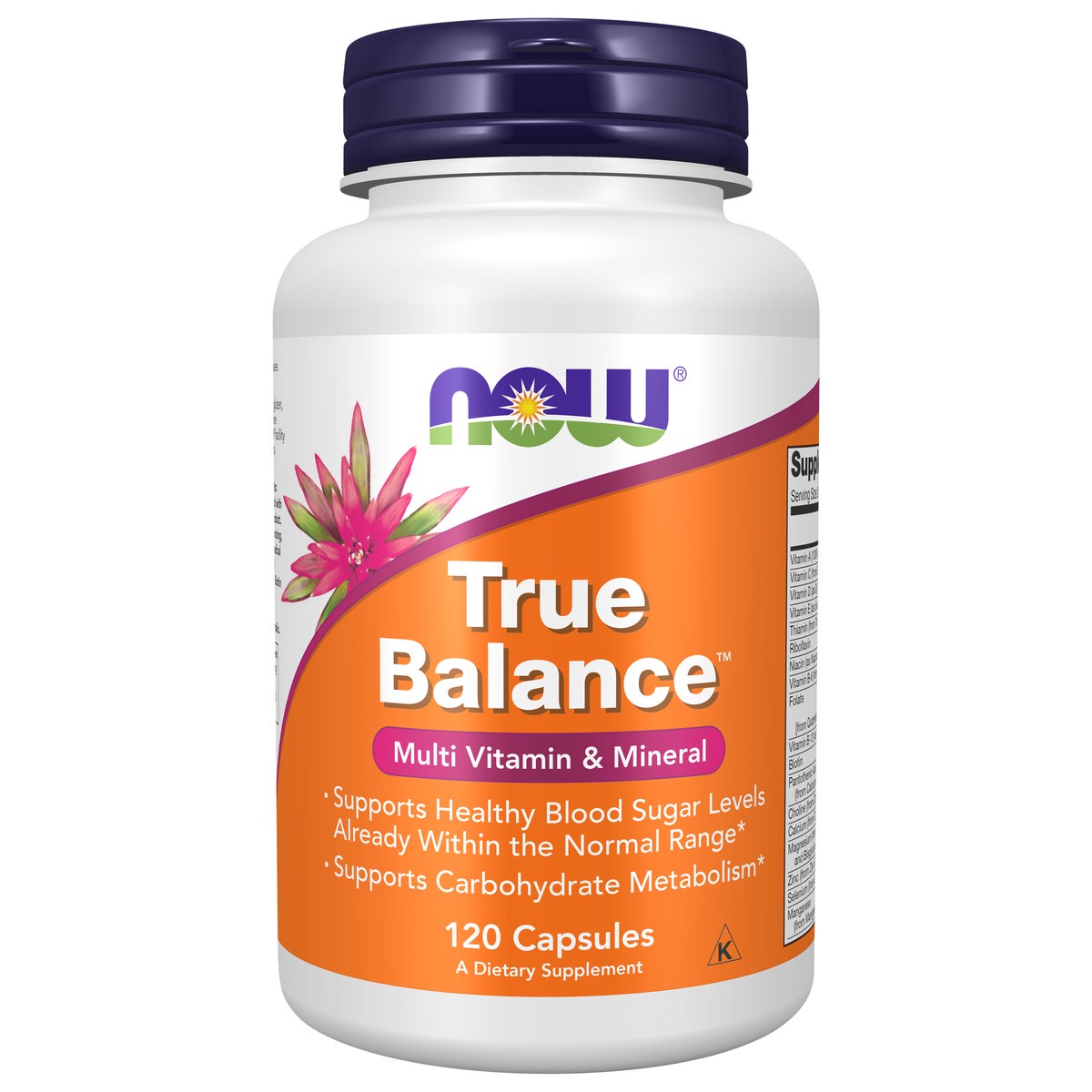 slide 1 of 4, NOW True Balance™ - 120 Veg Capsules, 120 ct