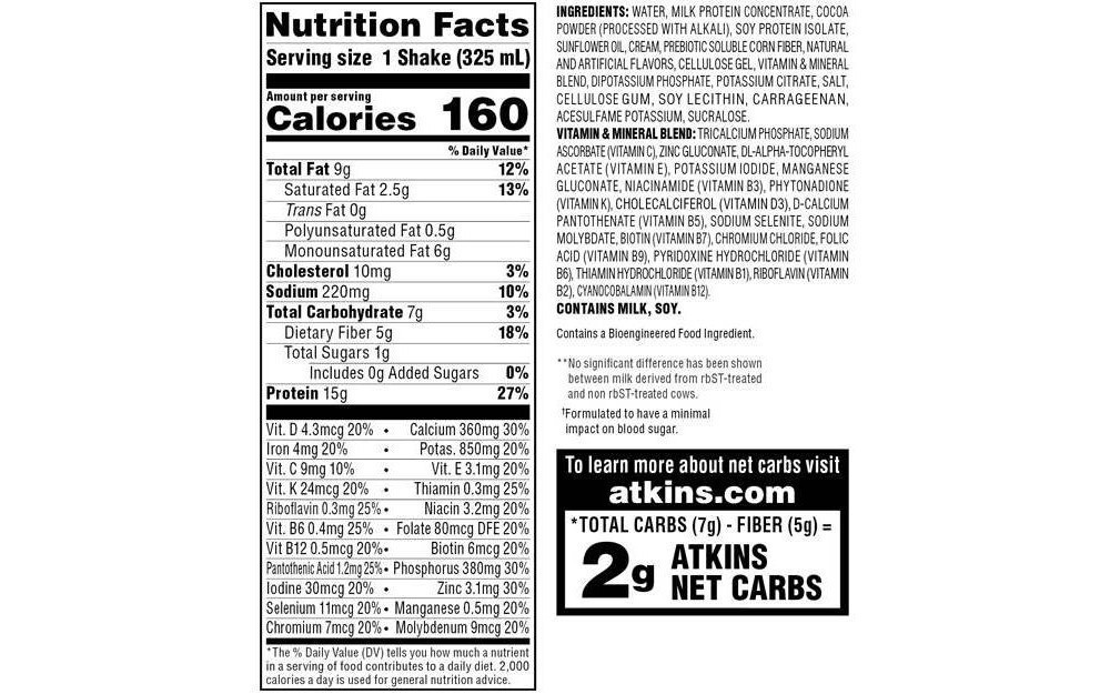 slide 7 of 8, Atkins Dark Chocolate Royale Protein-Rich Shake Value Pack 8 - 11 fl oz Cartons, 8 ct