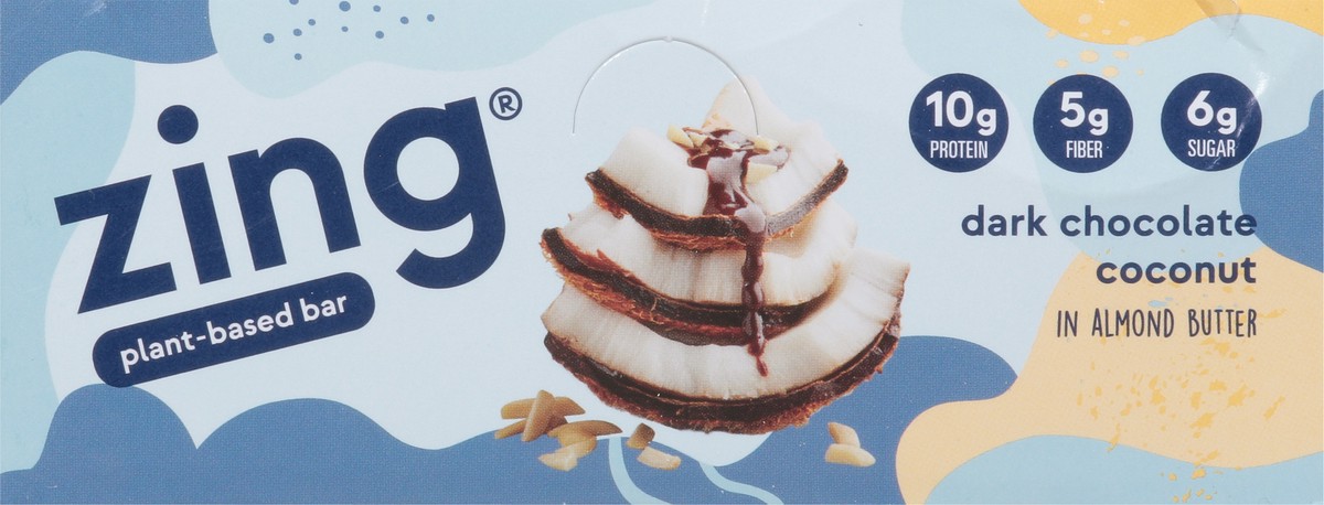 slide 2 of 9, Zing Dark Chocolate Coconut Plant-Based Bar in Almond Butter 12 - 1.76 oz Bars, 12 ct