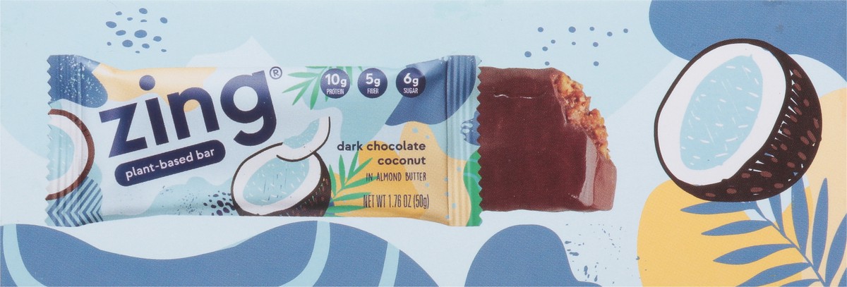 slide 5 of 9, Zing Dark Chocolate Coconut Plant-Based Bar in Almond Butter 12 - 1.76 oz Bars, 12 ct