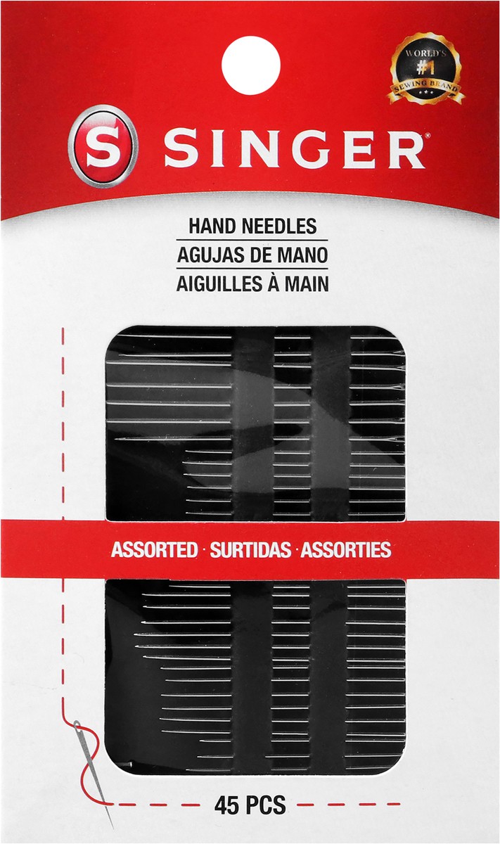 slide 2 of 3, SINGER Assorted Hand Needles, 45 Count, 45 ct