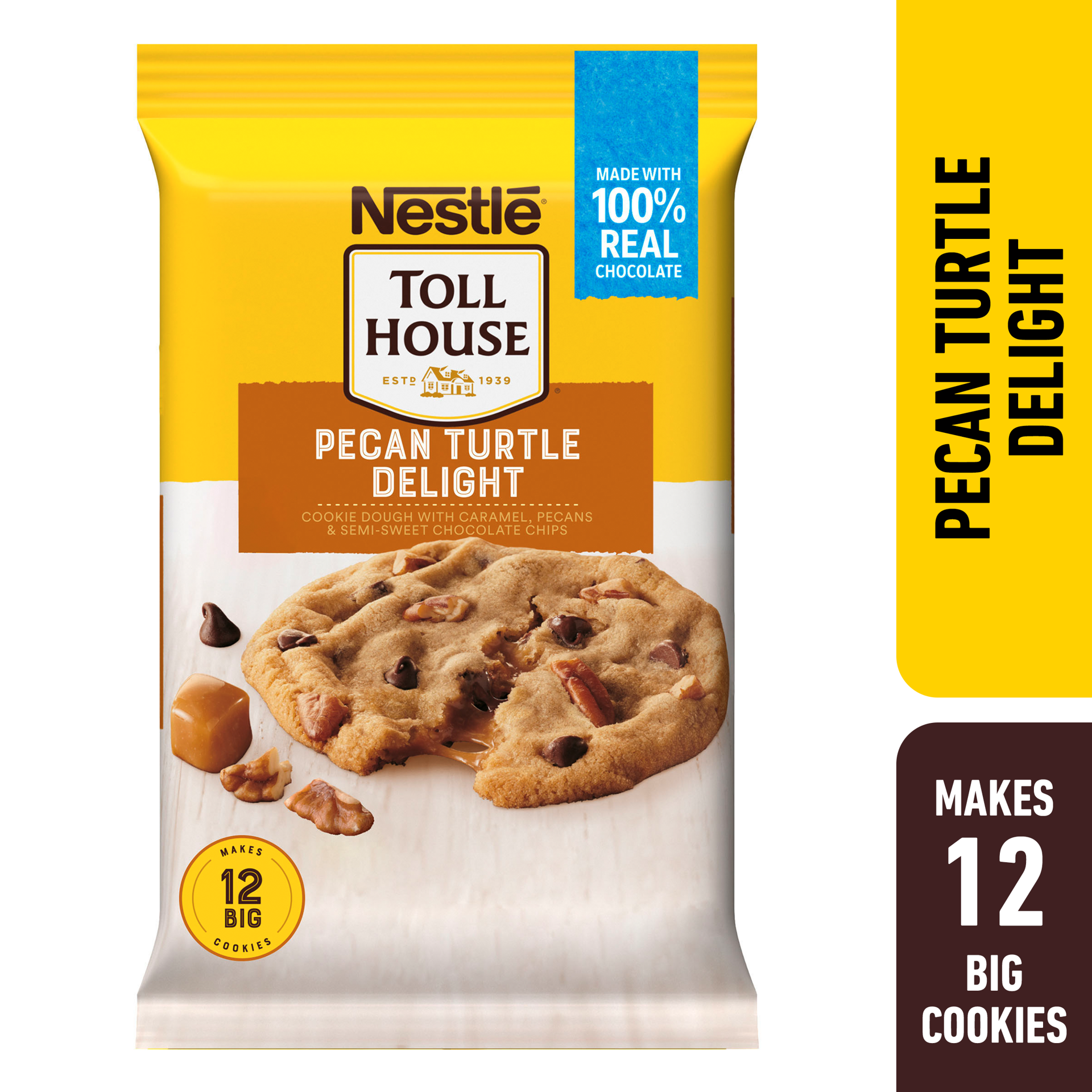 slide 1 of 12, Toll House Pecan Turtle Delight Cookie Dough, 16 Oz, 16 oz