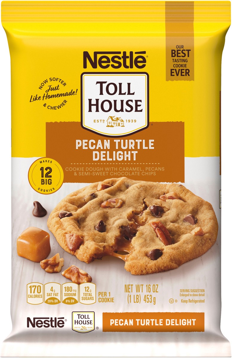 slide 2 of 12, Toll House Pecan Turtle Delight Cookie Dough, 16 Oz, 16 oz