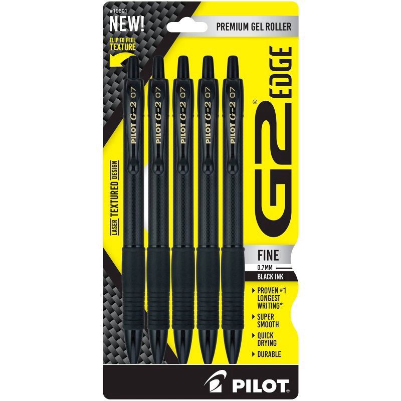 slide 1 of 8, G2 Gel G2 Edge 5pk Gel Pen Fine Black Ink, 5 ct