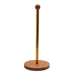 Sds By Hd Designs Acacia & Brass Paper Towel Holder