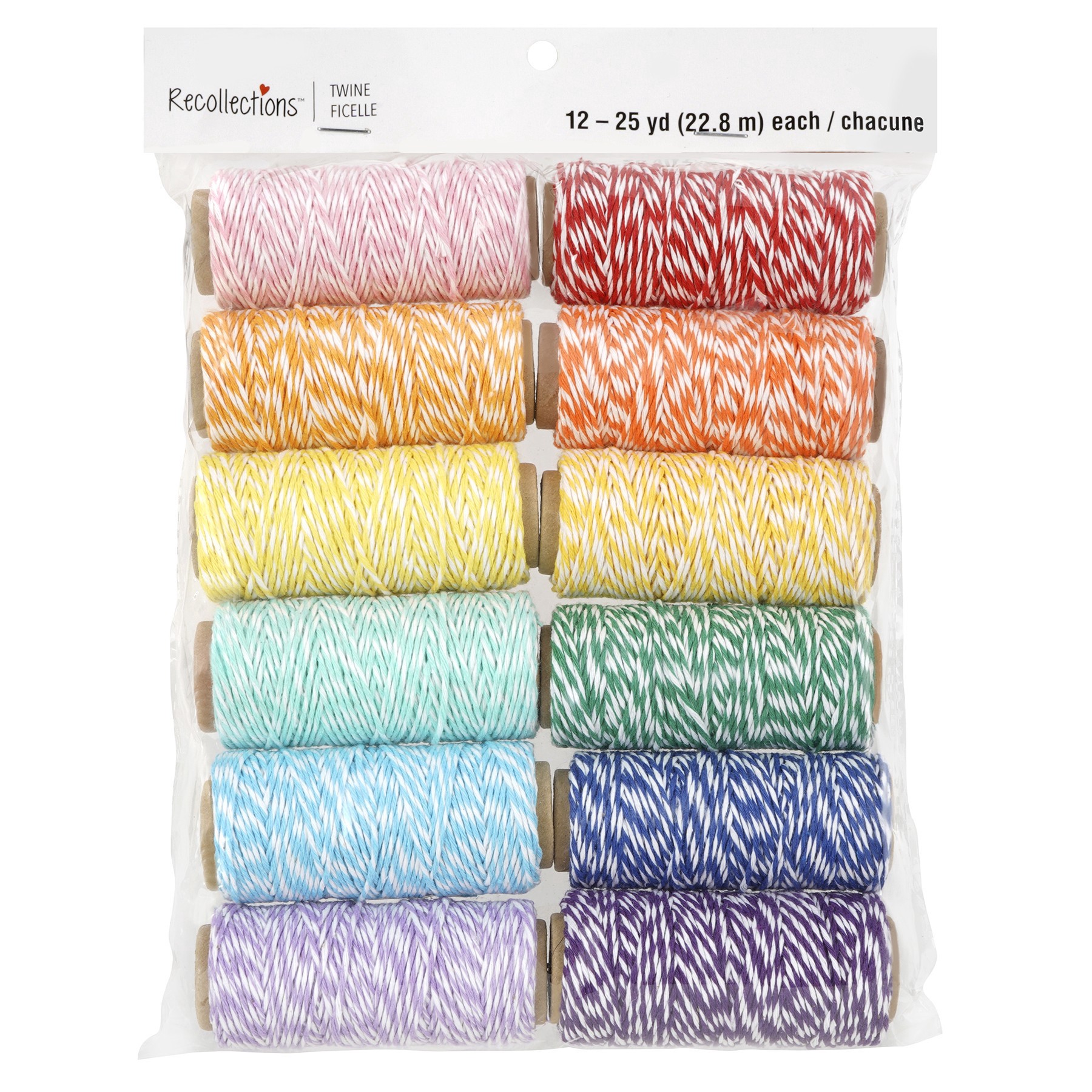 slide 3 of 4, 25yd. Rainbow Twine Assortment By Recollections, 25 yd
