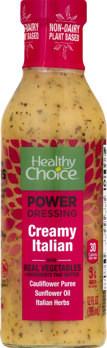 slide 5 of 10, Healthy Choice Plant Powered Creamy Italian Dressing 12 fl oz, 12 fl oz