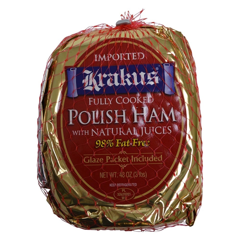 slide 1 of 1, Krakus Fully Cooked Polish Ham, 3 lb