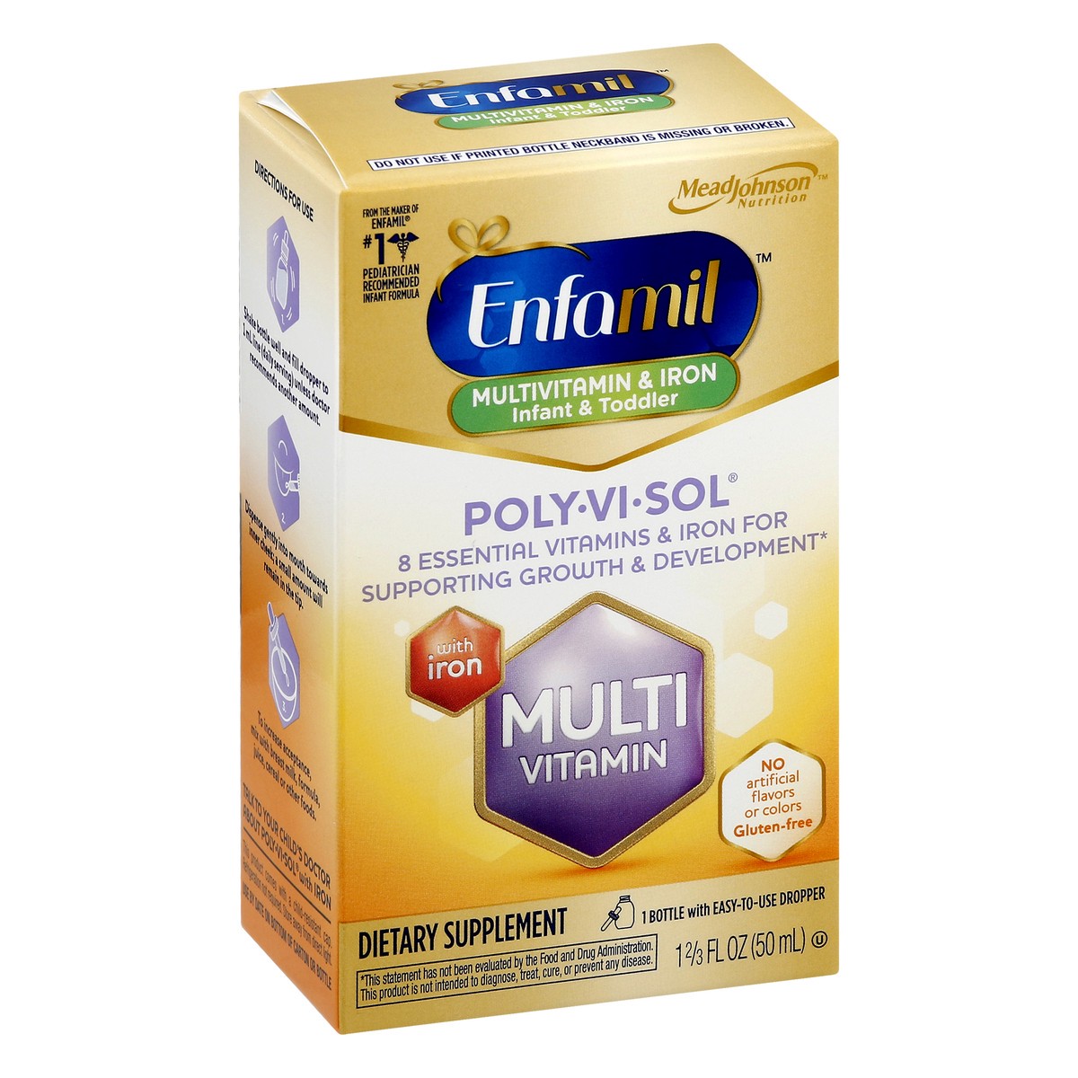 slide 2 of 9, Enfamil Poly-Vi-Sol Multivitamin & Iron Drops, 1.7 Fl Oz, 1.67 oz