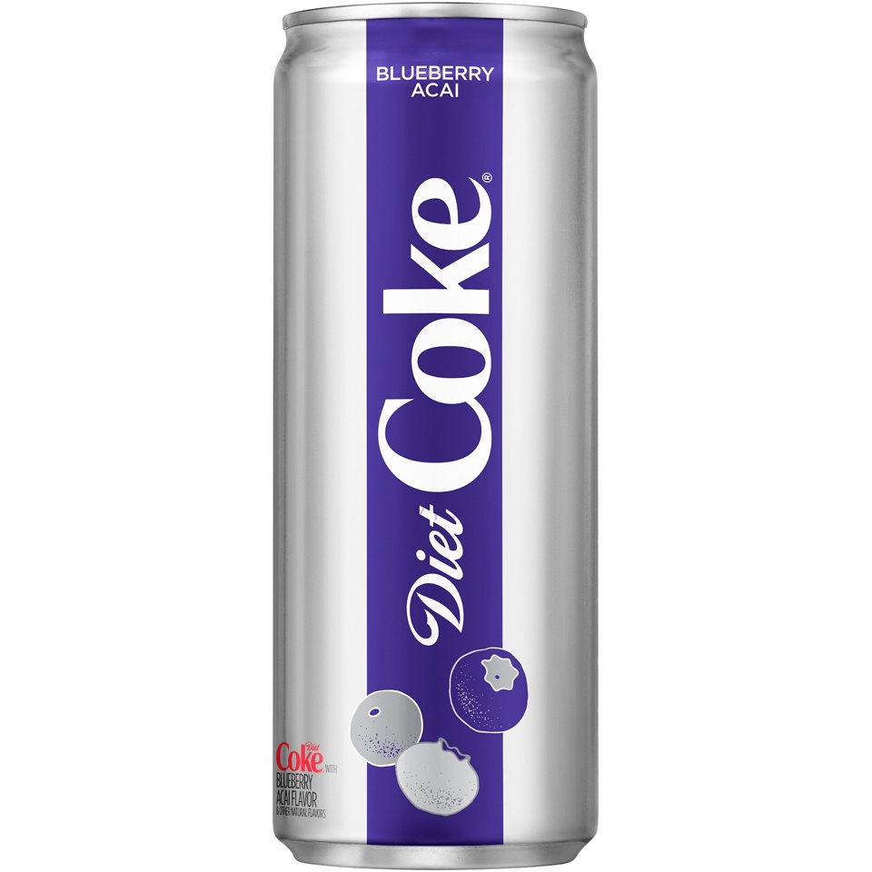 slide 1 of 1, Coca-Cola Diet Coke Blueberry Acai, 12 oz