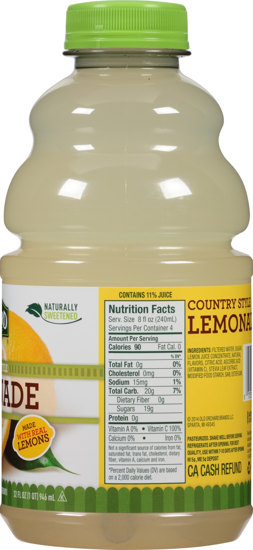 slide 3 of 6, Old Orchard Country Lemonade, 32 oz