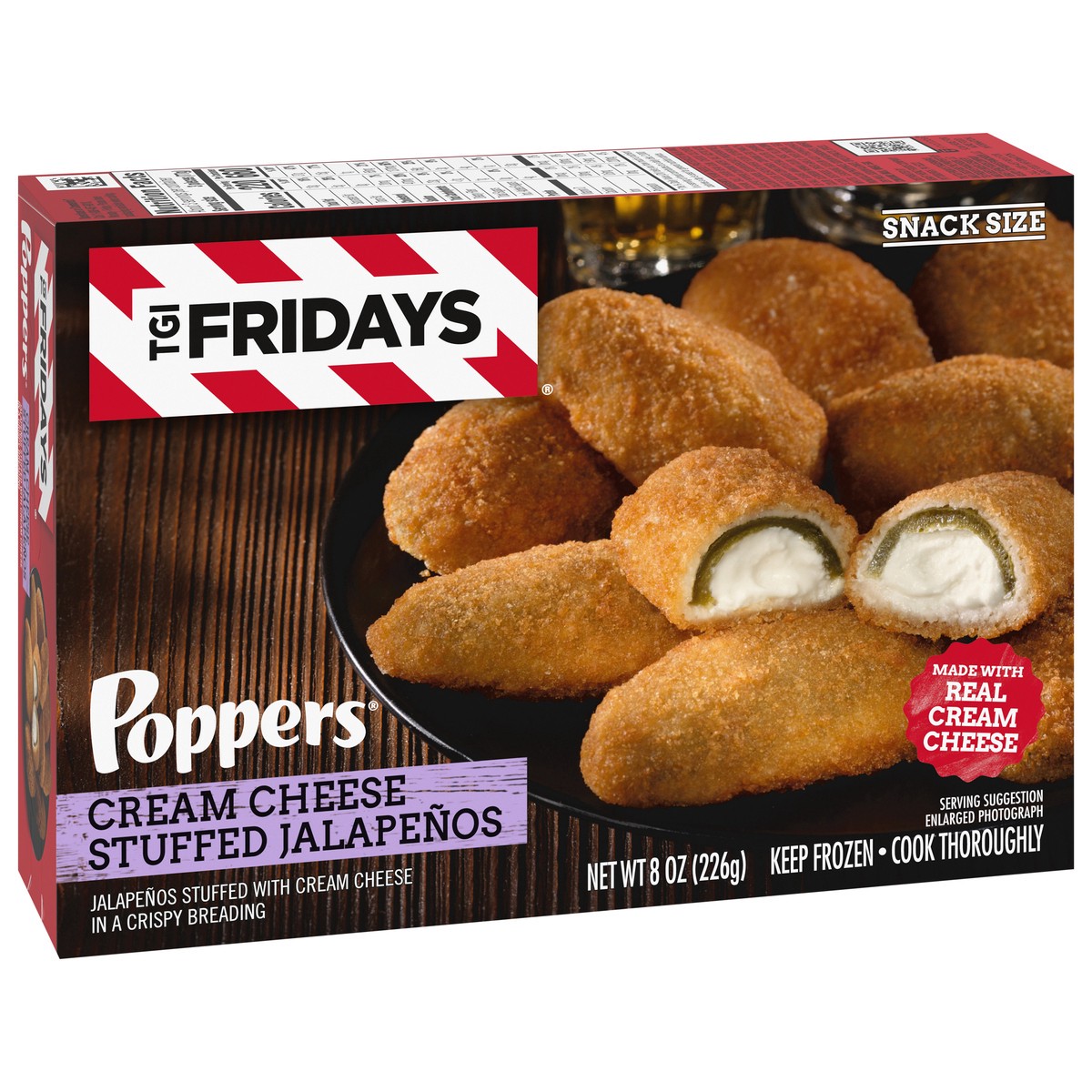 slide 7 of 9, T.G.I. Fridays TGI Fridays Frozen Appetizers Cream Cheese Stuffed Jalapeno Poppers, 8 oz. Box, 8 oz
