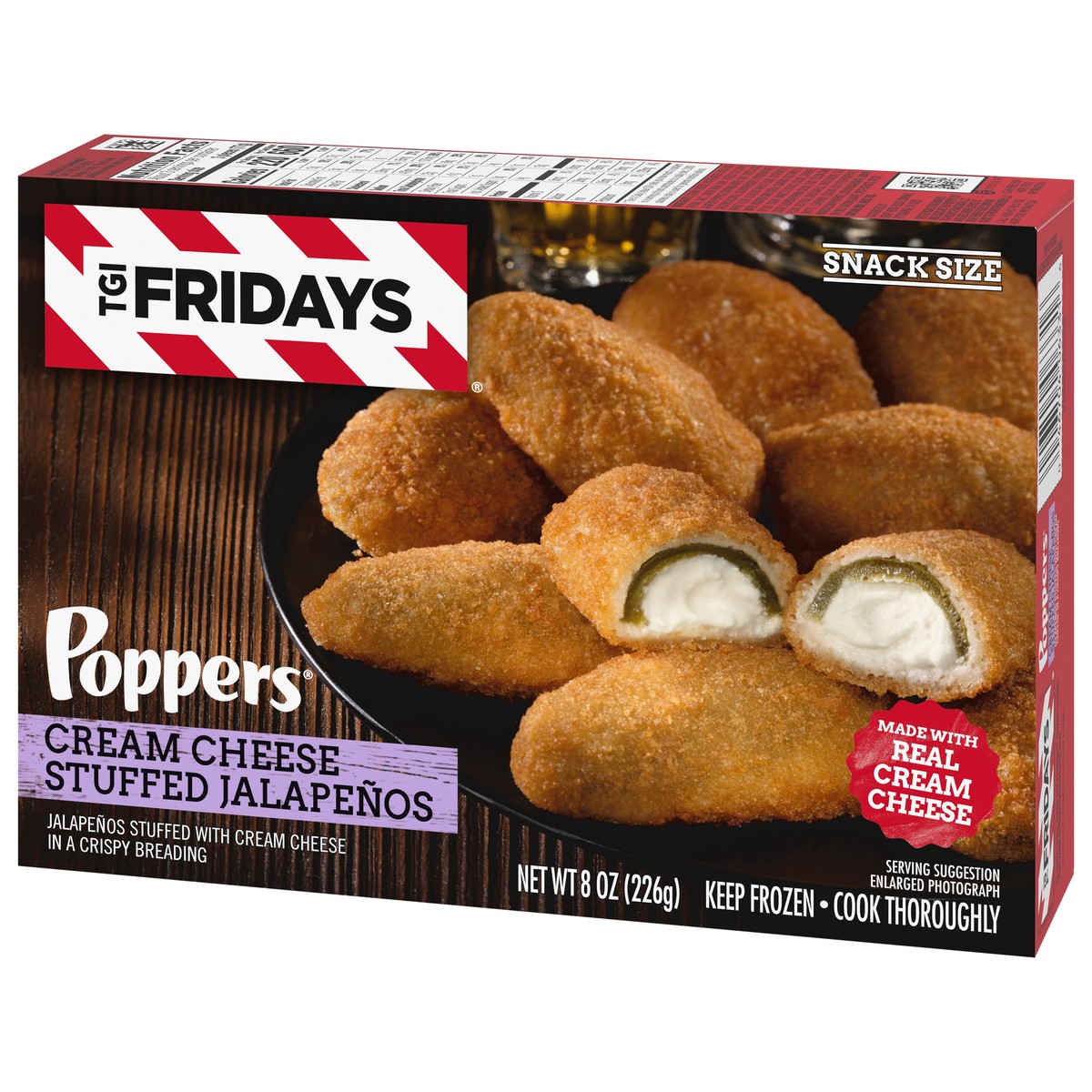 slide 6 of 9, T.G.I. Fridays TGI Fridays Frozen Appetizers Cream Cheese Stuffed Jalapeno Poppers, 8 oz. Box, 8 oz