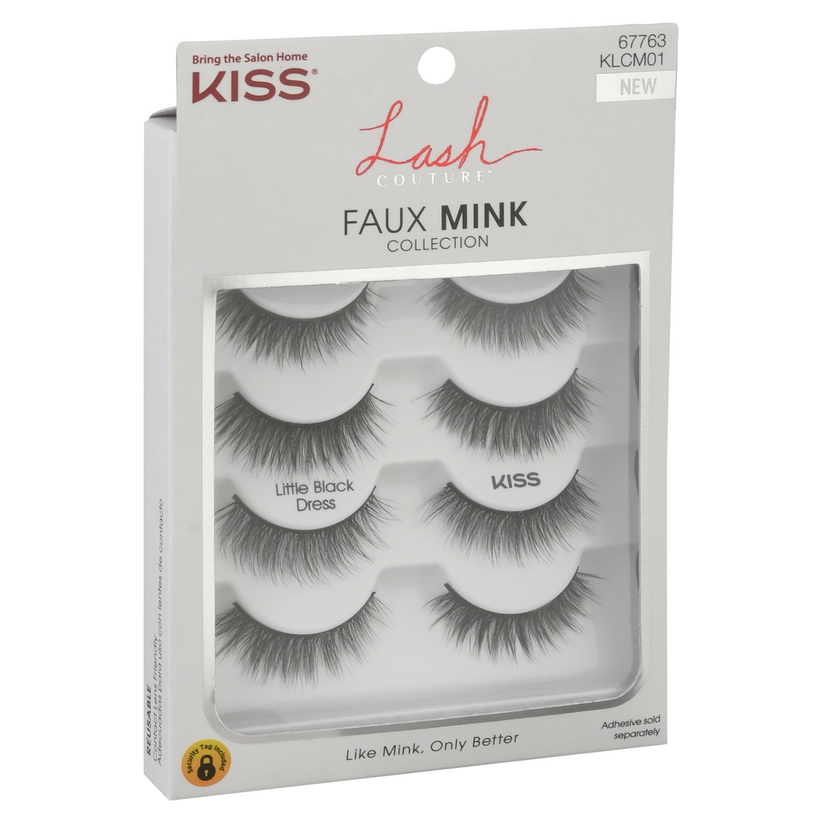 slide 8 of 9, KISS Lash Couture Faux Mink False Eyelashes, Little Black Dress, 4 Pairs, 1 ct