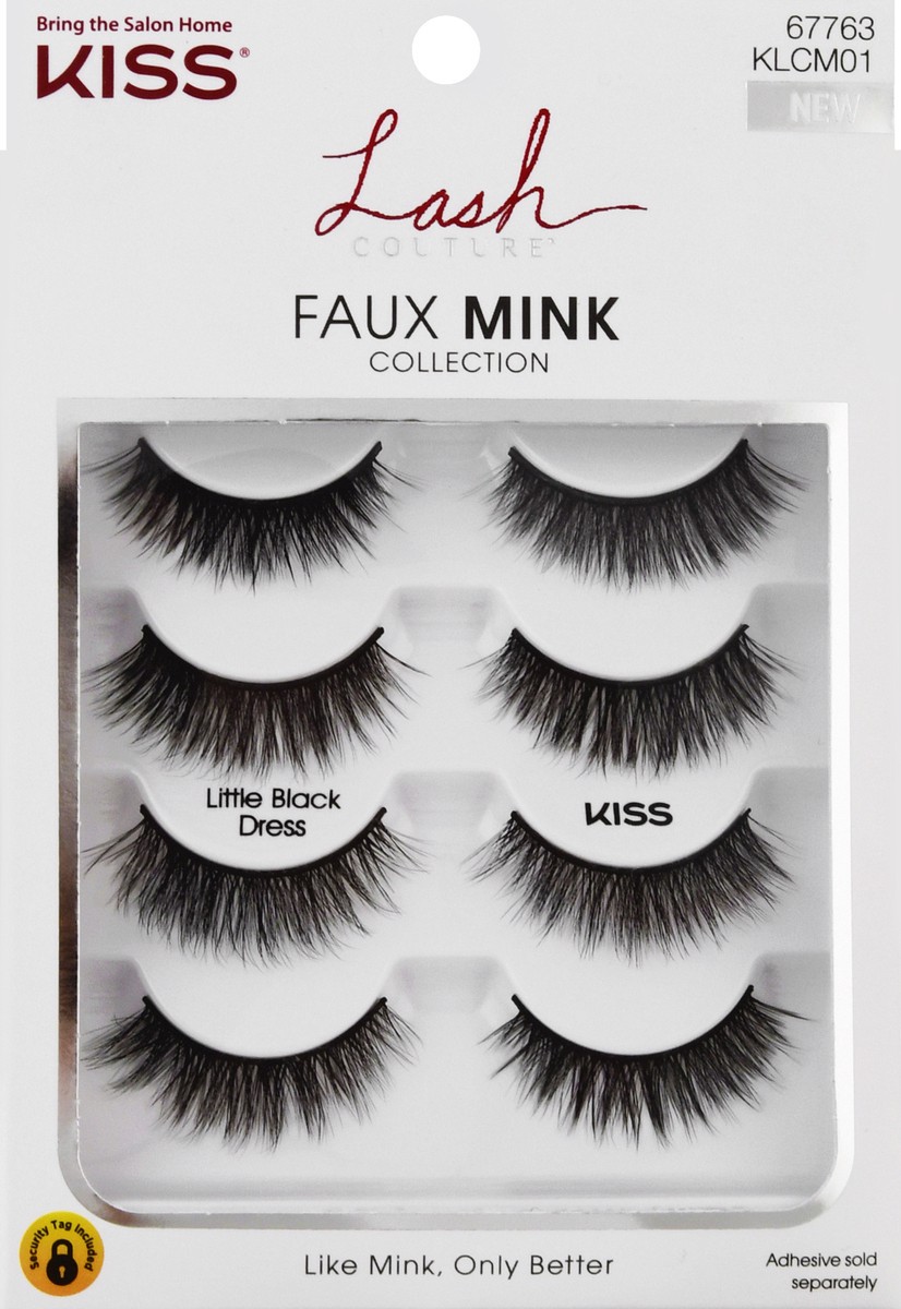 slide 7 of 9, KISS Lash Couture Faux Mink False Eyelashes, Little Black Dress, 4 Pairs, 1 ct